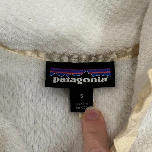 Patagonia Re-Tool Snap-T Pullover Fleece White Raw Linen Women's Small - Picture 7 of 8